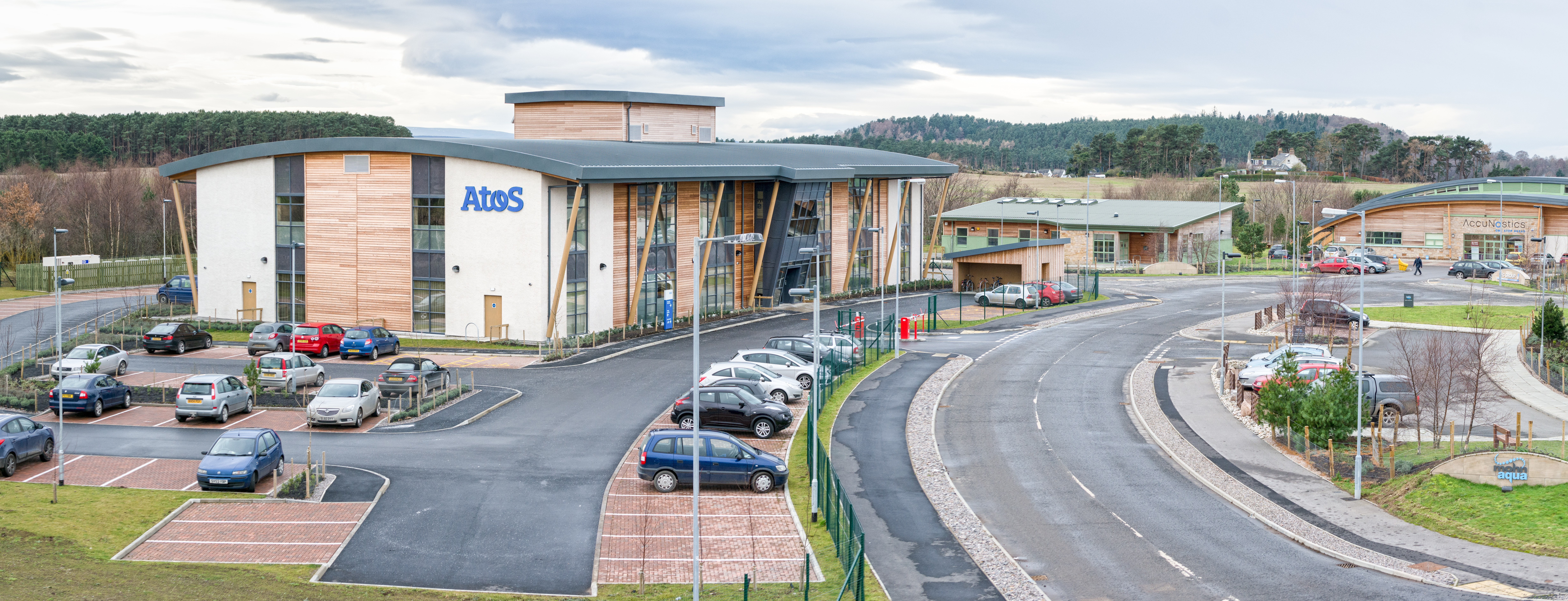 exterior of the ATOS office building on Enterprise Park Forres 